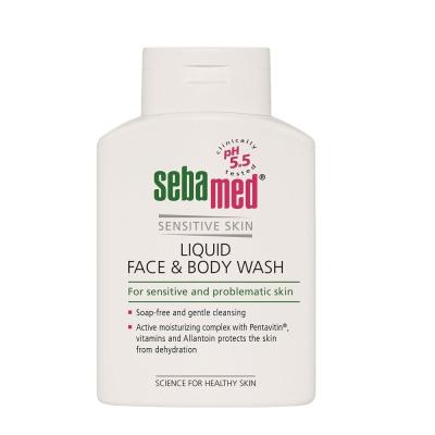 SebaMed Sensitive Skin Face &amp; Body Wash Săpun lichid pentru femei 200 ml