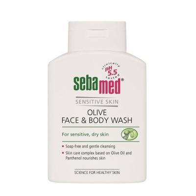 SebaMed Sensitive Skin Face &amp; Body Wash Olive Săpun lichid pentru femei 200 ml