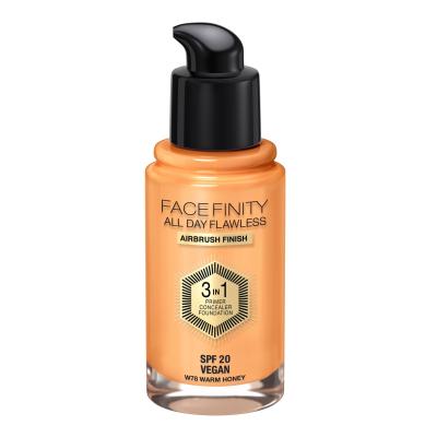 Max Factor Facefinity All Day Flawless SPF20 Fond de ten pentru femei 30 ml Nuanţă W78 Warm Honey