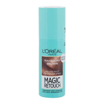 L'Oréal Paris Magic Retouch Instant Root Concealer Spray Vopsea de păr pentru femei 75 ml Nuanţă Mahagony Brown