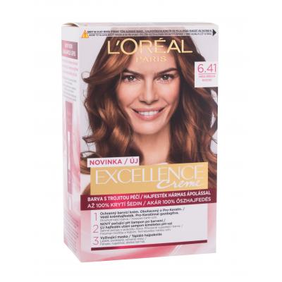 L'Oréal Paris Excellence Creme Triple Protection Vopsea de păr pentru femei 48 ml Nuanţă 6,41 Natural Hazelnut Brown
