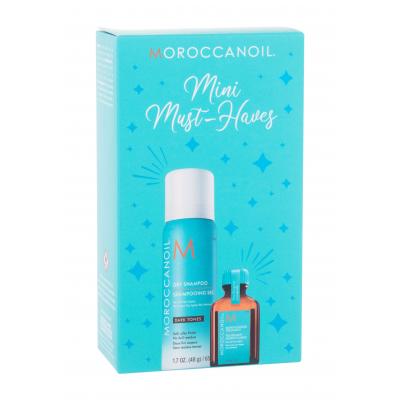 Moroccanoil Mini Must-Haves Set cadou ulei de păr Tratament 15 ml + Șampon uscat pentru brunete 65 ml