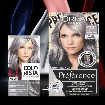L&#039;Oréal Paris Colorista Permanent Gel Vopsea de păr pentru femei 60 ml Nuanţă Smokey Grey