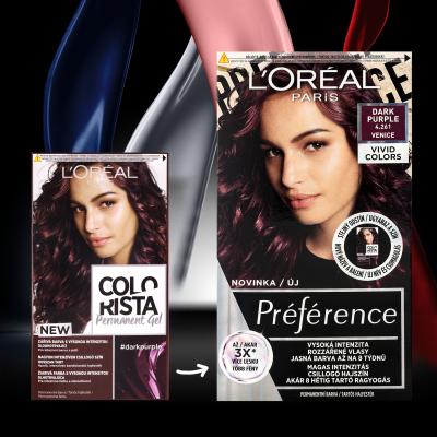 L&#039;Oréal Paris Colorista Permanent Gel Vopsea de păr pentru femei 60 ml Nuanţă Dark Purple