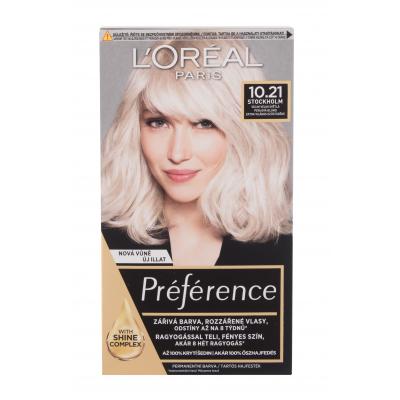 L&#039;Oréal Paris Préférence Vopsea de păr pentru femei 60 ml Nuanţă 10,21 Stockholm