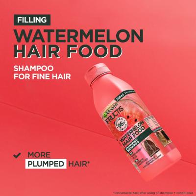Garnier Fructis Hair Food Watermelon Plumping Shampoo Șampon pentru femei 350 ml