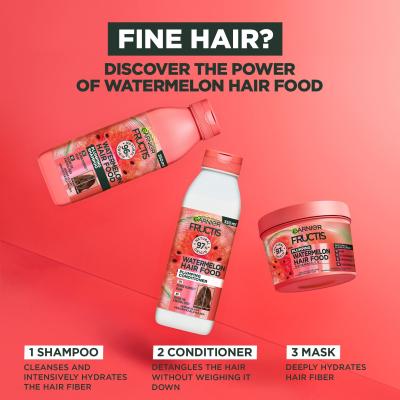 Garnier Fructis Hair Food Watermelon Plumping Conditioner Balsam de păr pentru femei 350 ml