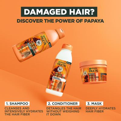 Garnier Fructis Hair Food Papaya Repairing Conditioner Balsam de păr pentru femei 350 ml