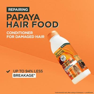 Garnier Fructis Hair Food Papaya Repairing Conditioner Balsam de păr pentru femei 350 ml
