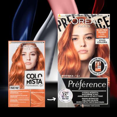L&#039;Oréal Paris Colorista Permanent Gel Vopsea de păr pentru femei 60 ml Nuanţă Electric Mango