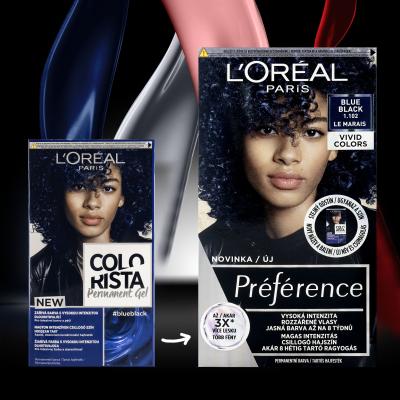 L&#039;Oréal Paris Colorista Permanent Gel Vopsea de păr pentru femei 60 ml Nuanţă Blue Black