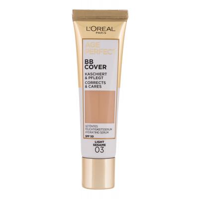 L'Oréal Paris Age Perfect BB Cover Cremă BB pentru femei 30 ml Nuanţă 03 Light Sesame