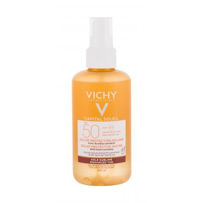 Vichy Capital Soleil Solar Protective Water Enhanced Tan SPF50 Pentru corp pentru femei 200 ml