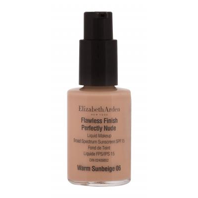 Elizabeth Arden Flawless Finish Perfectly Nude SPF15 Fond de ten pentru femei 30 ml Nuanţă 06 Warm Sunbeige tester