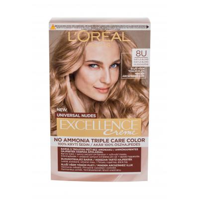 L'Oréal Paris Excellence Creme Triple Protection Vopsea de păr pentru femei 48 ml Nuanţă 8U Light Blonde