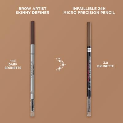 L&#039;Oréal Paris Infaillible Brows 24H Micro Precision Pencil Creion pentru femei 1,2 g Nuanţă 3.0 Brunette