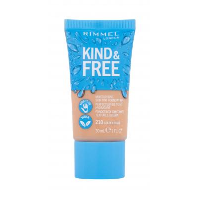 Rimmel London Kind & Free Skin Tint Foundation Fond de ten pentru femei 30 ml Nuanţă 210 Golden Beige