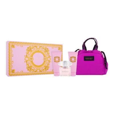 Versace Bright Crystal Set cadou Apă de toaletă 90 ml + loțiune de corp 100 ml + gel de duș 100 ml + geantă cosmetică