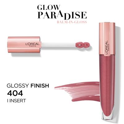L&#039;Oréal Paris Glow Paradise Balm In Gloss Luciu de buze pentru femei 7 ml Nuanţă 404 I Insert