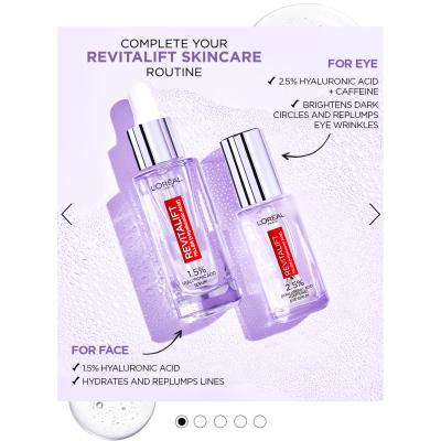 L&#039;Oréal Paris Revitalift Filler HA 2,5% Ser de ochi pentru femei 20 ml