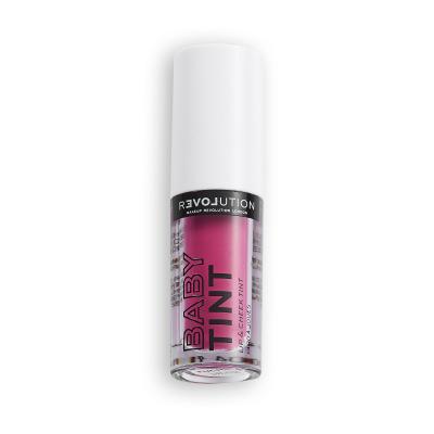 Revolution Relove Baby Tint Lip &amp; Cheek Ruj de buze pentru femei 1,4 ml Nuanţă Fuchsia