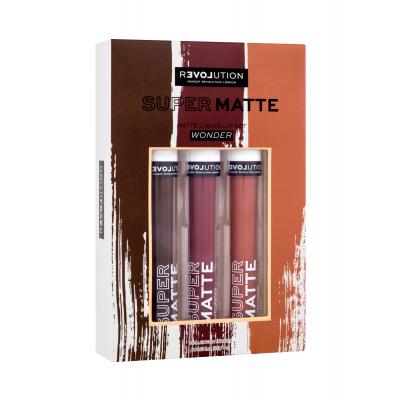 Revolution Relove Super Matte Set cadou Ruj de buze Super Matte 3 x 4 ml