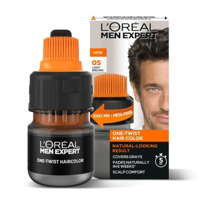 L&#039;Oréal Paris Men Expert One-Twist Hair Color Vopsea de păr pentru bărbați 50 ml Nuanţă 05 Light/Medium Brown