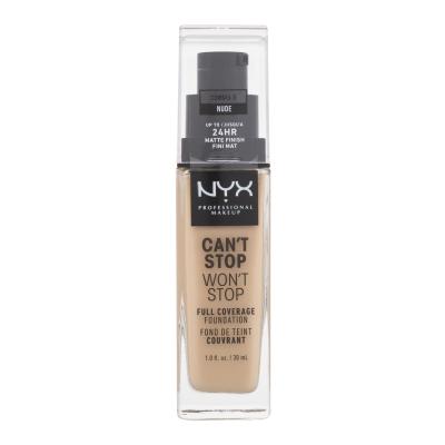 NYX Professional Makeup Can't Stop Won't Stop Fond de ten pentru femei 30 ml Nuanţă 6.5 Nude