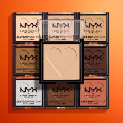 NYX Professional Makeup Can&#039;t Stop Won&#039;t Stop Mattifying Powder Pudră pentru femei 6 g Nuanţă 03 Light Medium