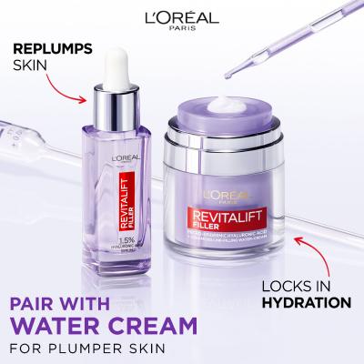 L&#039;Oréal Paris Revitalift Filler HA 1,5% Ser facial pentru femei 30 ml
