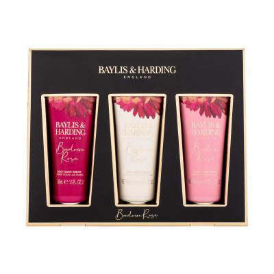 Baylis & Harding Boudoire Rose Gift Set Set cadou Cremă de mâini Boudoire Rose 3 x 50 ml