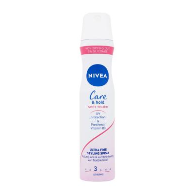 Nivea Care & Hold Soft Touch Ultra Fine Styling Spray Fixativ de păr pentru femei 250 ml