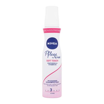 Nivea Care & Hold Soft Touch Caring Mousse Spumă de păr pentru femei 150 ml