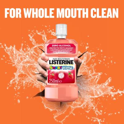 Listerine Smart Rinse Mild Berry Mouthwash Apă de gură pentru copii 250 ml