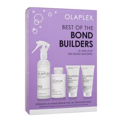 Olaplex Best Of The Bond Builders Set cadou Tratament de păr Intensive Bond Building Hair Treatment No.0 155 ml + balsam regenerant de păr Hair Perfector No.3 100 ml + șampon Bond Maintenance Shampoo No. 4 30 ml + balsam Bond Maintenance Conditioner No. 5 30 ml