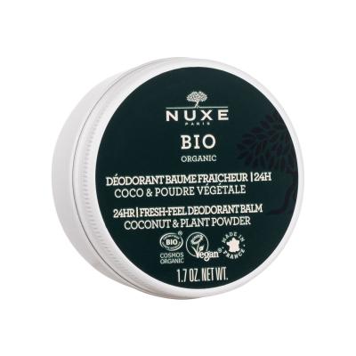 NUXE Bio Organic 24H Fresh-Feel Deodorant Balm Coconut & Plant Powder Deodorant pentru femei 50 g tester