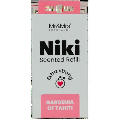 Mr&amp;Mrs Fragrance Niki Extra Strong Refill Gardenia Of Tahiti Parfumuri de mașină Rezerva 1 buc