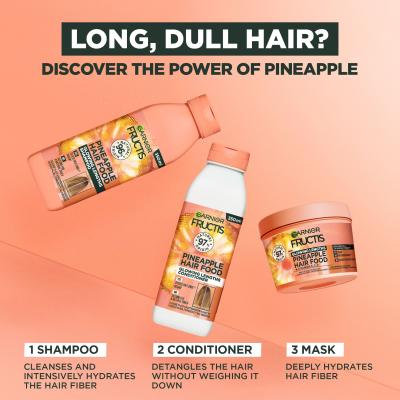 Garnier Fructis Hair Food Pineapple Glowing Lengths Shampoo Șampon pentru femei 350 ml