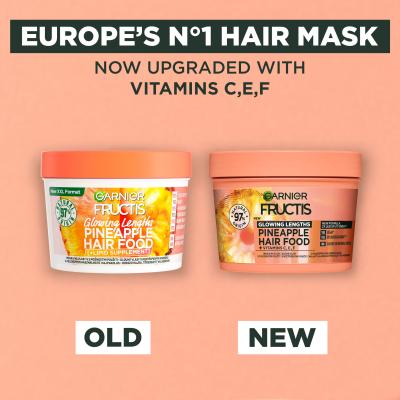 Garnier Fructis Hair Food Pineapple Glowing Lengths Mask Mască de păr pentru femei 400 ml