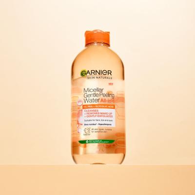 Garnier Skin Naturals Micellar Gentle Peeling Water Apă micelară pentru femei 400 ml