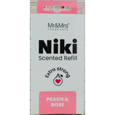 Mr&amp;Mrs Fragrance Niki Refill Peach &amp; Rose Parfumuri de mașină Rezerva 1 buc