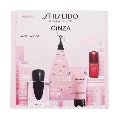 Shiseido Ginza Set cadou Apă de parfum 50 ml + loțiune de corp 50 ml + ser facial Ultimune Power Infusing Concentrate 10 ml