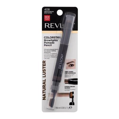 Revlon Colorstay Browlights Pomade Pencil Creion pentru femei 1,1 g Nuanţă 408 Medium Brown