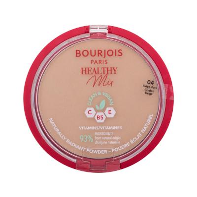 BOURJOIS Paris Healthy Mix Clean & Vegan Naturally Radiant Powder Pudră pentru femei 10 g Nuanţă 04 Golden Beige