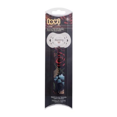 LOVI I Love Soother Clip With Ribbon Lant cu clip pentru suzeta pentru copii 1 buc