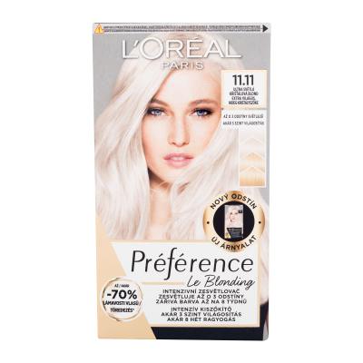 L'Oréal Paris Préférence Le Blonding Vopsea de păr pentru femei 1 buc Nuanţă 11.11 Ultra Light Cold Crystal Blonde