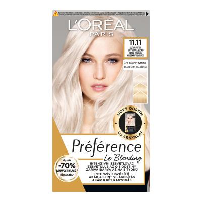 L'Oréal Paris Préférence Le Blonding Vopsea de păr pentru femei 1 buc Nuanţă 11.11 Ultra Light Cold Crystal Blonde