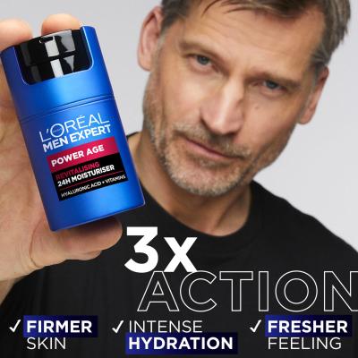 L&#039;Oréal Paris Men Expert Power Age 24H Moisturiser Cremă de zi pentru bărbați 50 ml