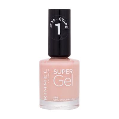 Rimmel London Super Gel STEP1 Lac de unghii pentru femei 12 ml Nuanţă 008 Girl Group Blush