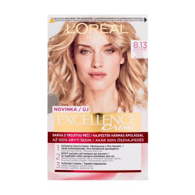 L'Oréal Paris Excellence Creme Triple Protection Vopsea de păr pentru femei 1 buc Nuanţă 8,13 Blond Light Beige